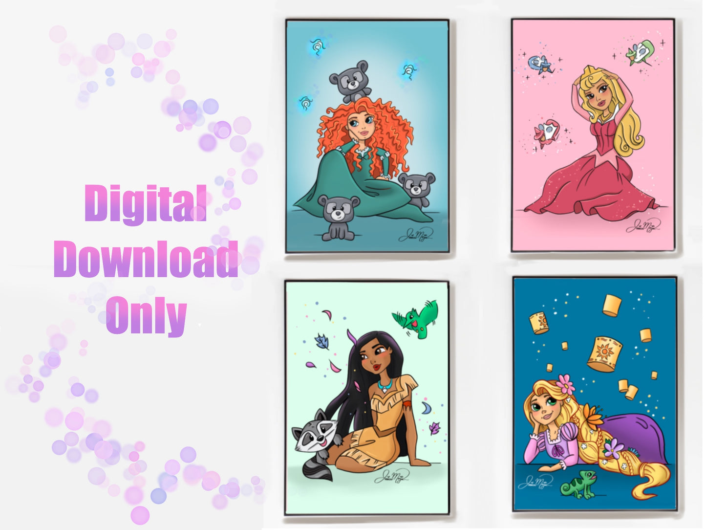 Princess Digital Artwork (Pocahontas Inspired)